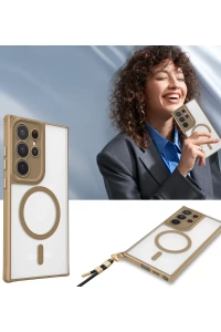 Samsung Galaxy S23 Ultra Kılıf Enka Magsafe Silikon Kılıf - Siyah