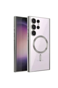 Samsung Galaxy S23 Ultra Kılıf Kross Magneticsafe Kapak - Gümüş