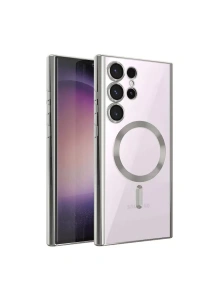 Samsung Galaxy S23 Ultra Kılıf Kross Magneticsafe Kapak - Gümüş