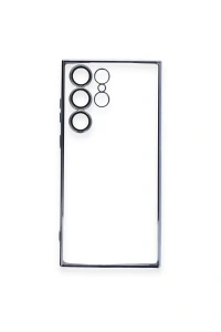 Samsung Galaxy S23 Ultra Kılıf Lensli Silikon - Açık Mavi