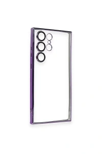 Samsung Galaxy S23 Ultra Kılıf Lensli Silikon - Mor