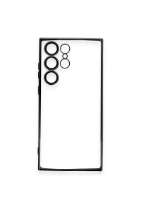 Samsung Galaxy S23 Ultra Kılıf Lensli Silikon - Siyah