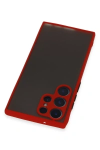 Samsung Galaxy S23 Ultra Kılıf Montreal Silikon Kapak - Kırmızı