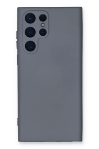 Samsung Galaxy S23 Ultra Kılıf Nano içi Kadife Silikon - Gri