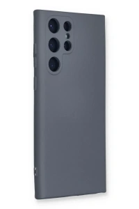 Samsung Galaxy S23 Ultra Kılıf Nano içi Kadife Silikon - Gri