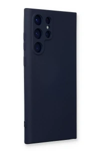 Samsung Galaxy S23 Ultra Kılıf Nano içi Kadife Silikon - Lacivert