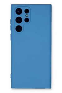 Samsung Galaxy S23 Ultra Kılıf Nano içi Kadife Silikon - Mavi