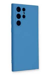Samsung Galaxy S23 Ultra Kılıf Nano içi Kadife Silikon - Mavi