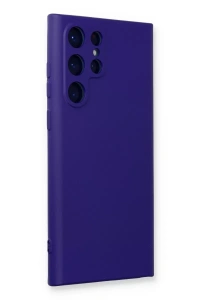 Samsung Galaxy S23 Ultra Kılıf Nano içi Kadife Silikon - Mor