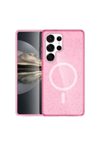 Samsung Galaxy S23 Ultra Kılıf Star Magsafe Kapak - Pembe