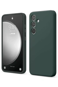 Samsung Galaxy S24 FE Kılıf First Silikon - Koyu Yeşil