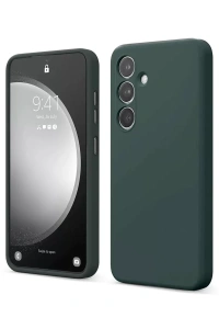 Samsung Galaxy S24 FE Kılıf First Silikon - Koyu Yeşil