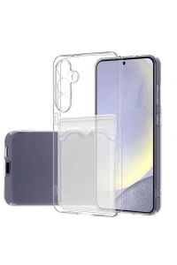 Samsung Galaxy S24 FE Kılıf Kart Şeffaf Silikon - Şeffaf