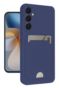 Samsung Galaxy S24 FE Kılıf Kelvin Kartvizitli Silikon - Lacivert