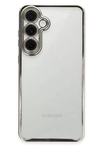 Samsung Galaxy S24 FE Kılıf Lensli Silikon - Gümüş