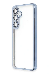 Samsung Galaxy S24 FE Kılıf Lensli Silikon - Lacivert