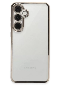 Samsung Galaxy S24 FE Kılıf Lensli Silikon - Titanyum Gri