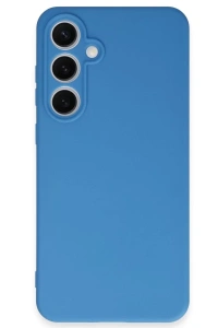 Samsung Galaxy S24 FE Kılıf Nano içi Kadife Silikon - Mavi