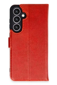 Samsung Galaxy S24 FE Kılıf Trend S Plus Kapaklı Kılıf - Kırmızı