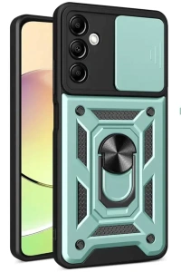 Samsung Galaxy S24 FE Pars Lens Yüzüklü Silikon - Yeşil