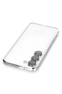 Samsung Galaxy S24 Kılıf Lensli Silikon - Gümüş