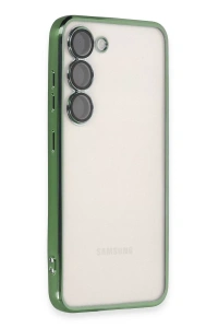 Samsung Galaxy S24 Kılıf Lensli Silikon - Yeşil