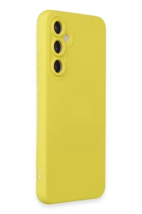 Samsung Galaxy S24 Kılıf Nano içi Kadife Silikon - Sarı
