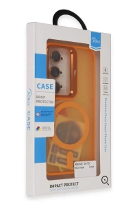 Samsung Galaxy S24 Plus Flet Lens Magsafe Kapak - Turuncu
