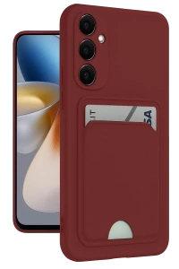 Samsung Galaxy S24 Plus Kelvin Kartvizitli Silikon - Bordo