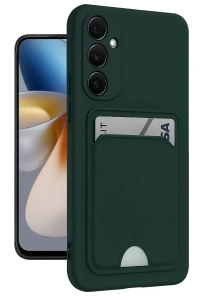 Samsung Galaxy S24 Plus Kelvin Kartvizitli Silikon - Koyu Yeşil