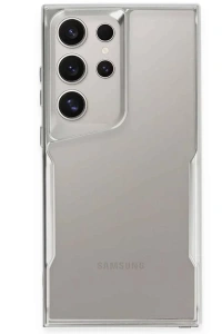 Samsung Galaxy S24 Ultra Kılıf Boyi Silikon Kapak - Gümüş