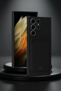 Samsung Galaxy S24 Ultra Kılıf Kelvin Kartvizitli Silikon - Mavi