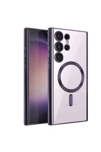 Samsung Galaxy S24 Ultra Kılıf Kross Magneticsafe Kapak - Mor