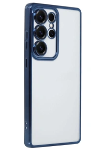 Samsung Galaxy S24 Ultra Kılıf Lensli Silikon - Lacivert