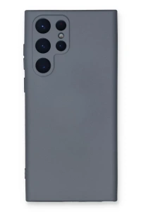 Samsung Galaxy S24 Ultra Kılıf Nano içi Kadife Silikon - Gri
