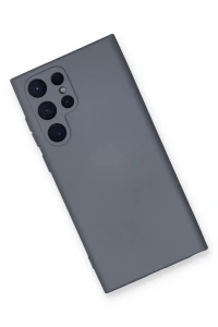 Samsung Galaxy S24 Ultra Kılıf Nano içi Kadife Silikon - Gri