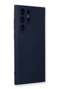 Samsung Galaxy S24 Ultra Kılıf Nano içi Kadife Silikon - Lacivert
