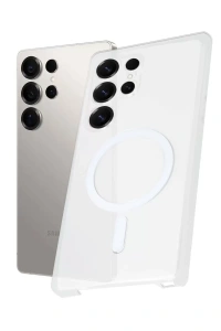 Samsung Galaxy S24 Ultra Kılıf PC Zara Magsafe Şeffaf Kılıf - Şeffaf