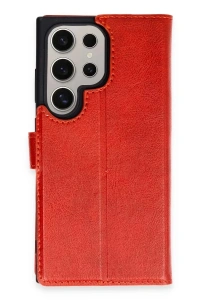 Samsung Galaxy S24 Ultra Kılıf Trend S Plus Kapaklı Kılıf - Kırmızı