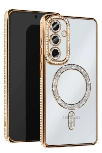 Samsung Galaxy S25 Edge Joke Simli Magneticsafe Kılıf - Gold