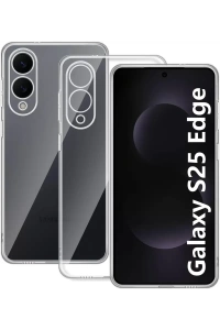 Samsung Galaxy S25 Edge Kılıf Lüx Şeffaf Silikon