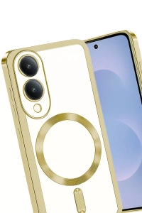 Samsung Galaxy S25 Edge Kross Magneticsafe Kapak - Gold