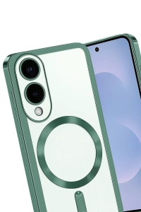 Samsung Galaxy S25 Edge Kross Magneticsafe Kapak - Koyu Yeşil