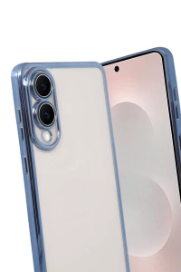Samsung Galaxy S25 Edge Lensli Silikon - Açık Mavi