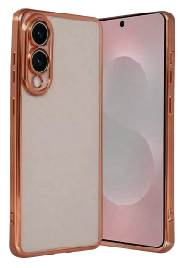 Samsung Galaxy S25 Edge Lensli Silikon - Çöl Titanyum