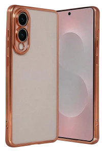 Samsung Galaxy S25 Edge Lensli Silikon - Çöl Titanyum