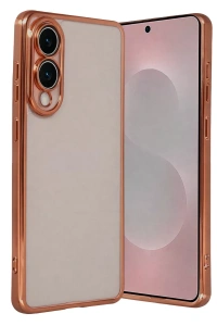 Samsung Galaxy S25 Edge Lensli Silikon - Çöl Titanyum