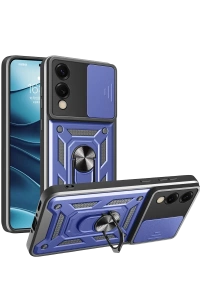 Samsung Galaxy S25 Edge Pars Lens Yüzüklü Silikon - Lacivert