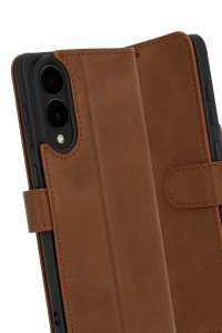 Samsung Galaxy S25 Edge Trend S Plus Kapaklı Kılıf - Taba