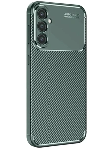 Samsung Galaxy S25 Kılıf Auto Focus Karbon Kapak - Koyu Yeşil